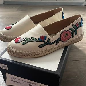Gucci Espadrille Embroidered Slides
